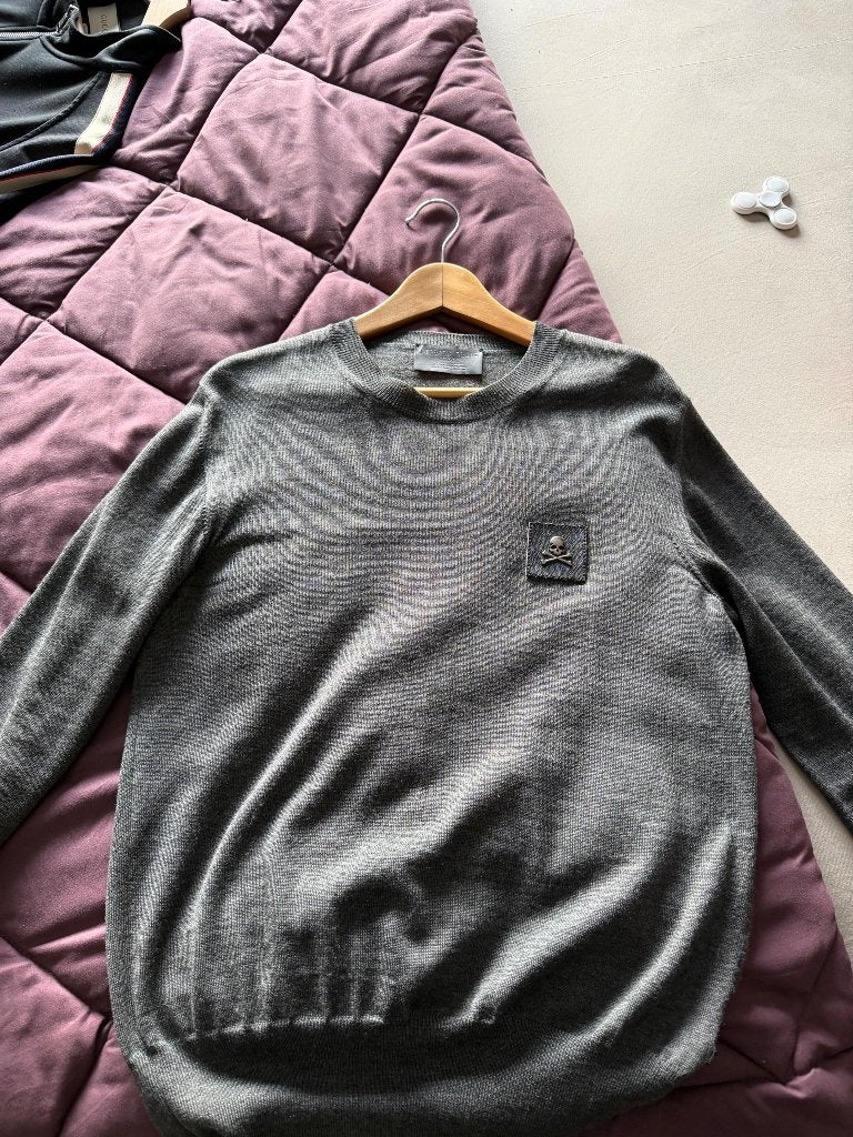 Phillip Plein trui, Maat 48/50 (M), Ophalen of Verzenden, Philipp Plein, Grijs