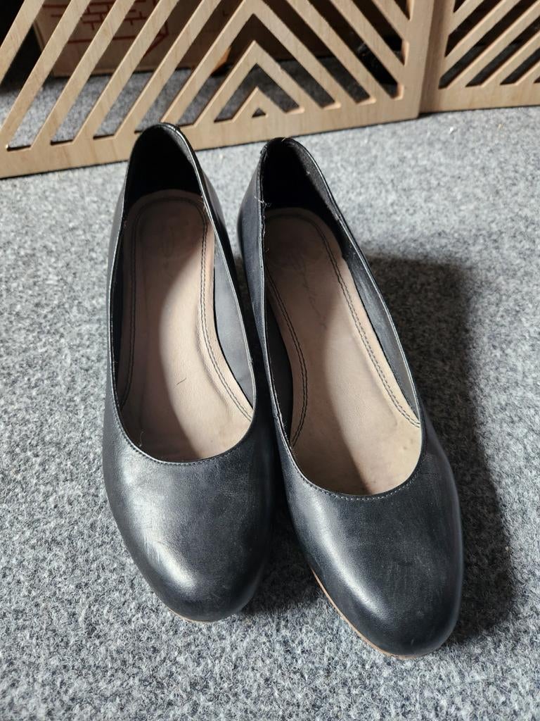 Zwarte ballerina schoentje kleine hak, Ophalen, Zwart, Ballerina's, Onbekend