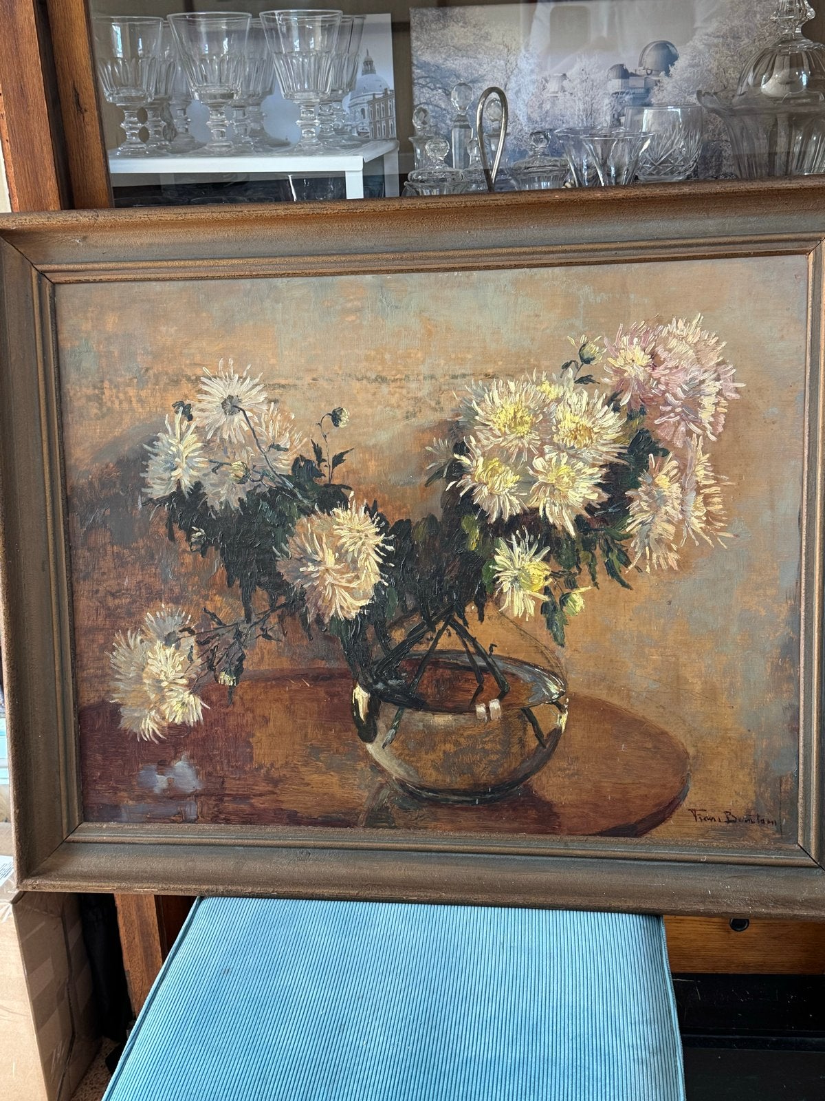 Prachtig stilleven met bloemen - gesigneerd Frans Berntsen, Antiek en Kunst, Kunst | Schilderijen | Klassiek, Paneel, Impressionistisch