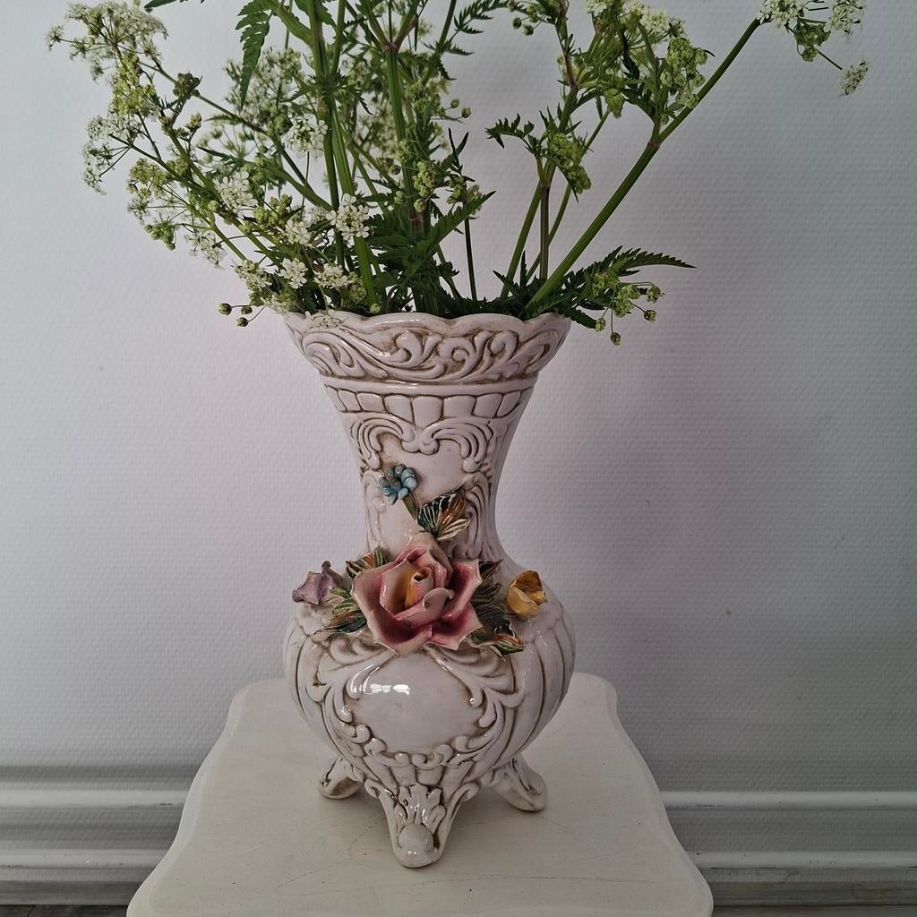 Grote Bassano Vaas - 25 cm - Puntgaaf - Made in Italy, Antiek en Kunst, Antiek | Vazen, Ophalen of Verzenden