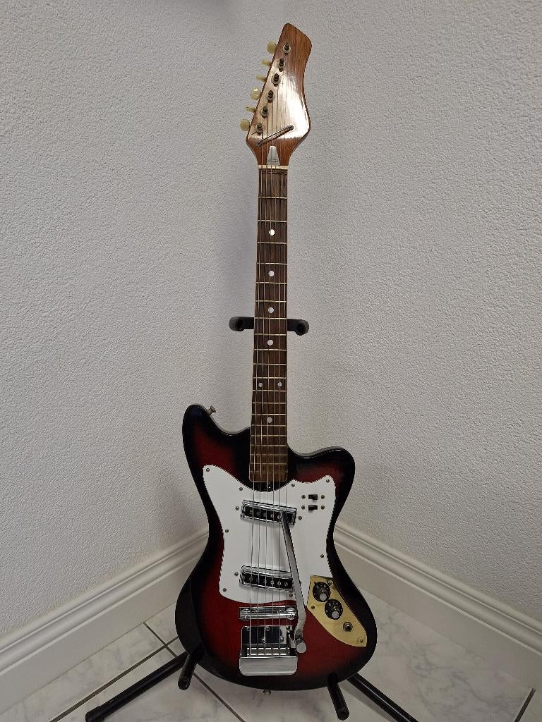 Vintage Teisco Jag Shape Elektrische Gitaar, Ophalen, Gebruikt, Solid body, Overige merken