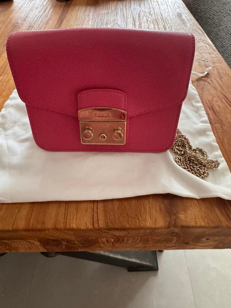 Furla metropolis tasje, Ophalen of Verzenden, Zo goed als nieuw, Roze