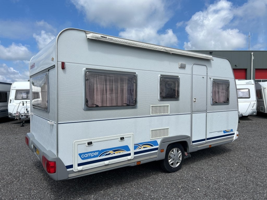 Dethleffs Camper 430 DB ZAKLUIFEL VAST BED, Caravans en Kamperen, Niet ingevuld, Standaardzit, Bedrijf, Niet ingevuld