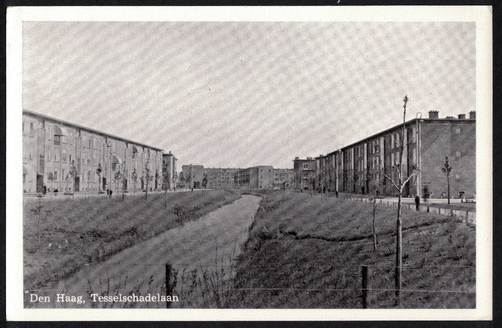 Den Haag, Tesselschadelaan., Ophalen of Verzenden, 1940 tot 1960, Gelopen, Zuid-Holland