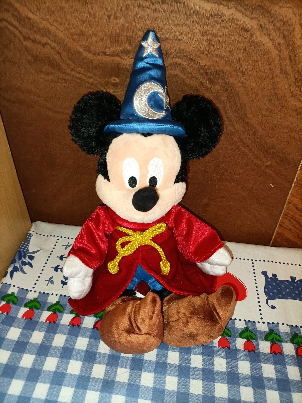 Mickey Mouse knuffel Tovenaar Disneyland World USA 32 cm, Ophalen of Verzenden, Mickey Mouse, Zo goed als nieuw, Knuffel