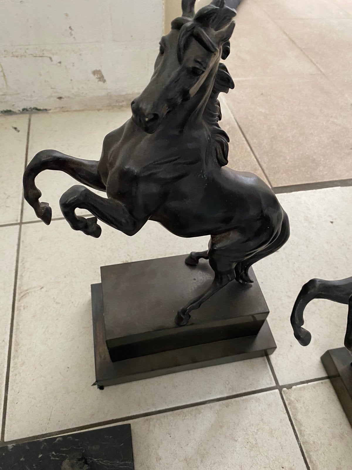 Antieke gietijzeren paarden, Ophalen of Verzenden