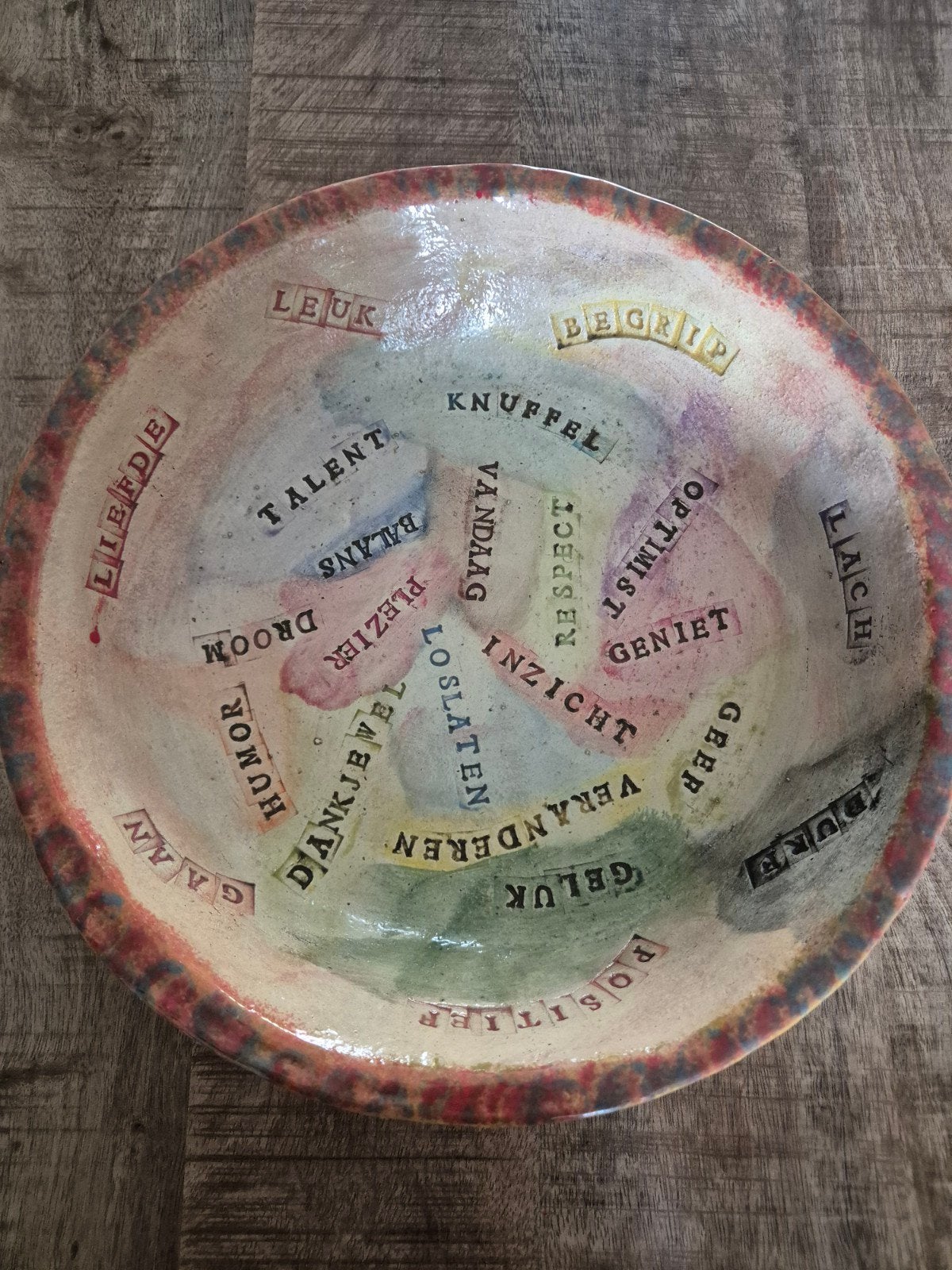 Keramieken schaal rond 32cm geen beschadigingen, Ophalen, Zo goed als nieuw