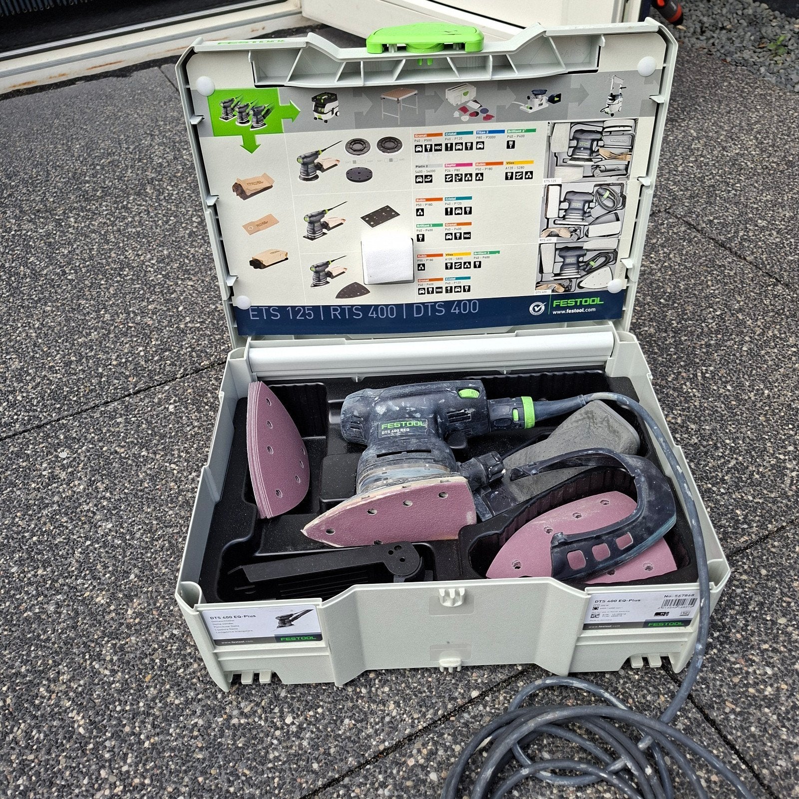 Festool DTS 400 EQ-Plus vlakschuurmachine met stofzuiger, Ophalen, Gebruikt, Minder dan 600 watt, Vlakschuurmachine