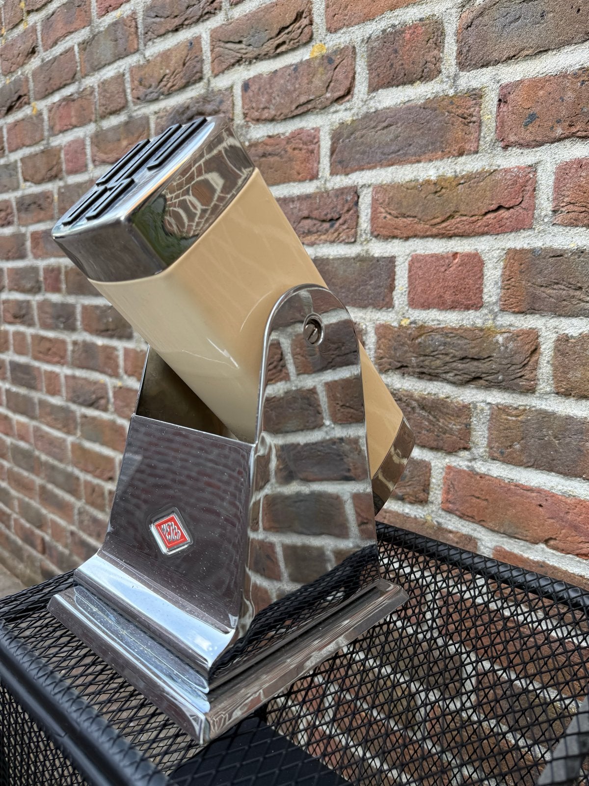 Wesco messenblok - Crème/Chroom, Beige, Ophalen of Verzenden, Metaal, Overige merken