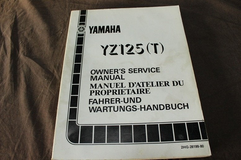 Yamaha YZ125 T 1986 / 87 motorcycle service / owner's manual, Ophalen of Verzenden, Yamaha