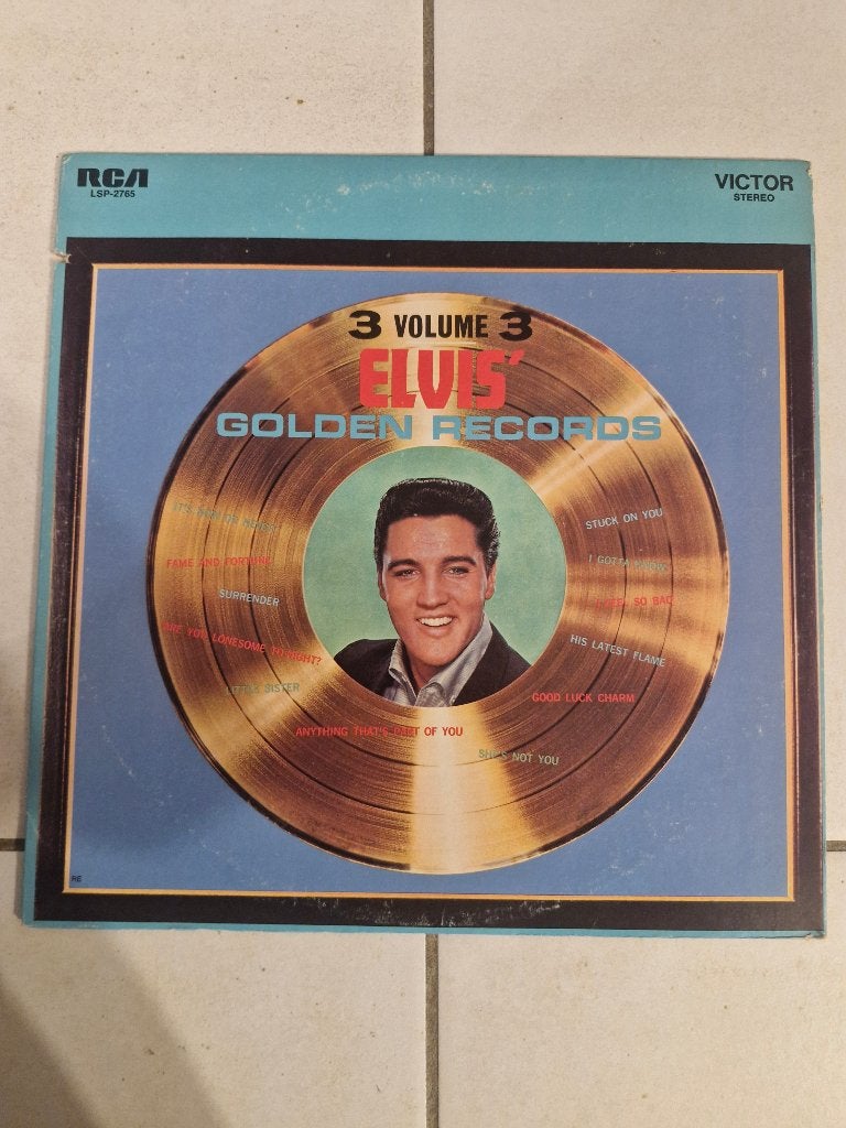 Elvis Presley Golden Records Vol 3 LP USA RCA Victor Reissue, Gebruikt, Inclusief binnenhoes, Ophalen of Verzenden, 12 inch
