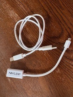 USB-C naar HDMI Adapter + USB-C naar USB-B 3.0 Kabel, Ophalen, Gebruikt, Minder dan 2 meter, Overige kabels