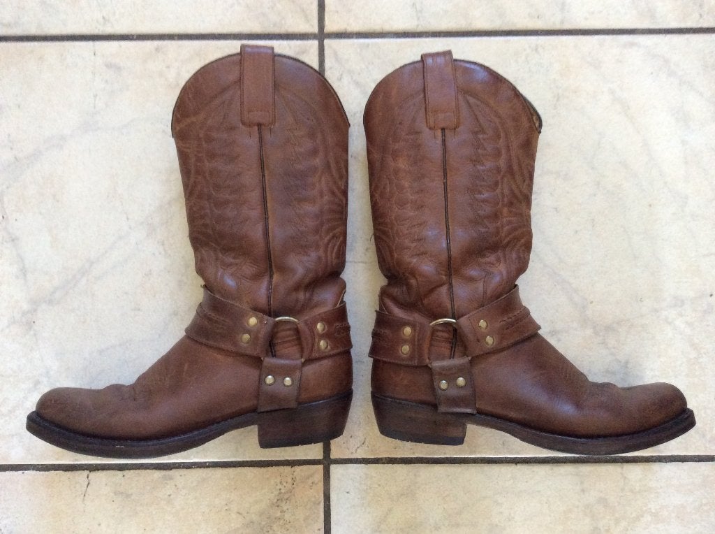 SENDRA LAARZEN COWBOY BOOTS BRUIN GEVET LEER 41, Kleding | Dames, Bruin, Verzenden, Gedragen, Hoge laarzen
