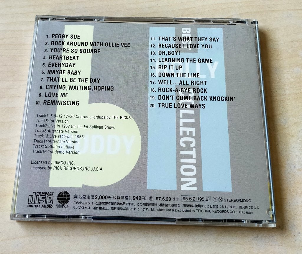 Buddy Holly - Best Collection CD 1995 Japan, Ophalen of Verzenden, Gebruikt, Rock-'n-roll