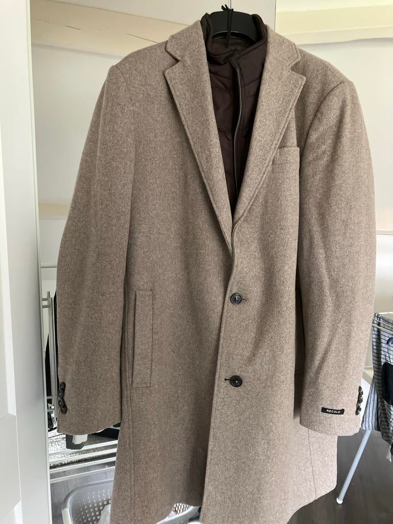 Recall Slim Fit Jas Maat 52, Ophalen, Zo goed als nieuw, Maat 52/54 (L), Beige