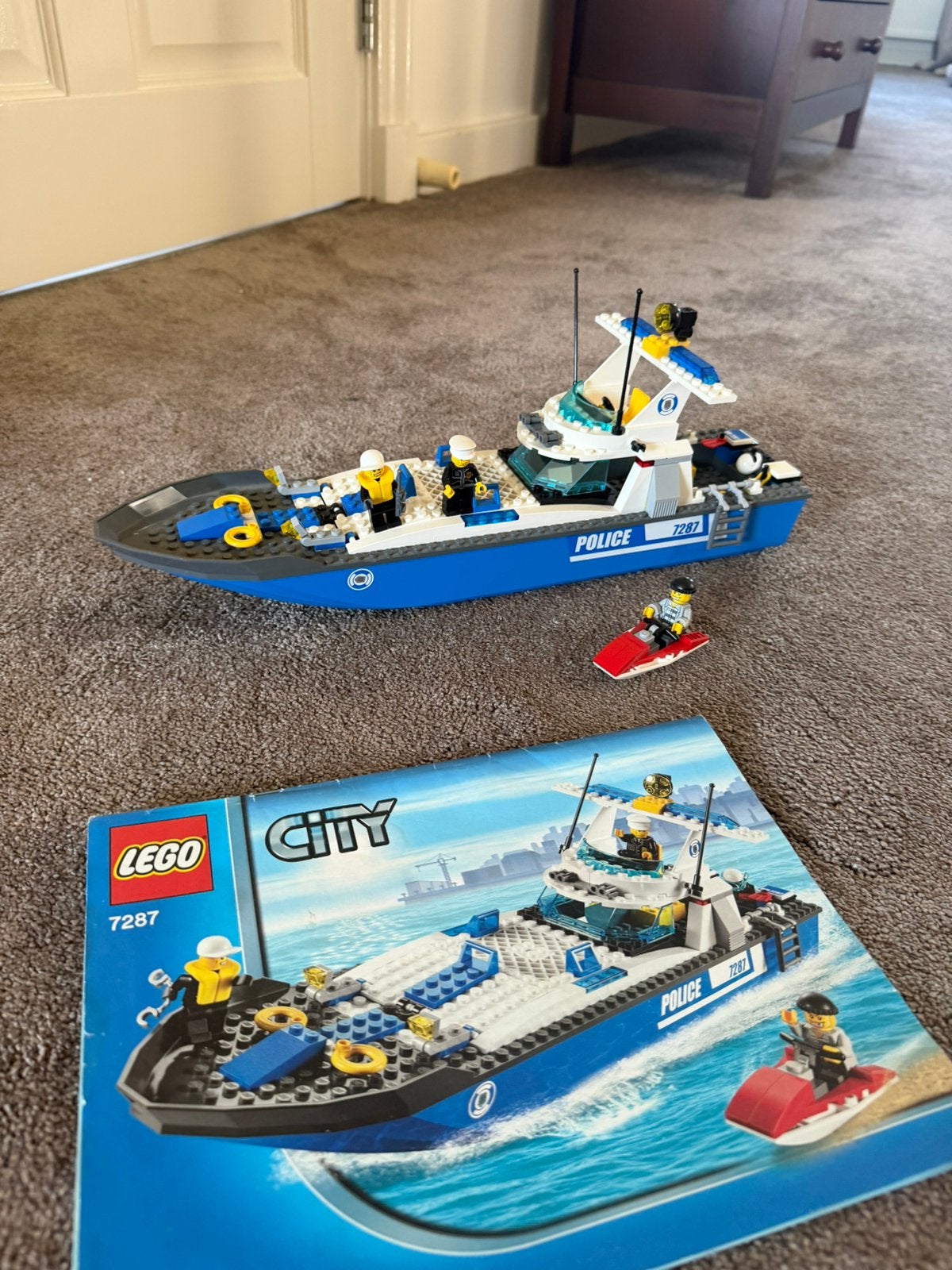 Politie boot set 7287, Ophalen, Zo goed als nieuw