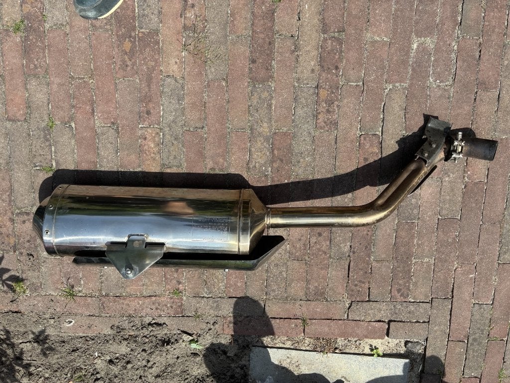 Triumph Tiger 1050 Originele uitlaatdemper RVS 2010, Ophalen, Gebruikt