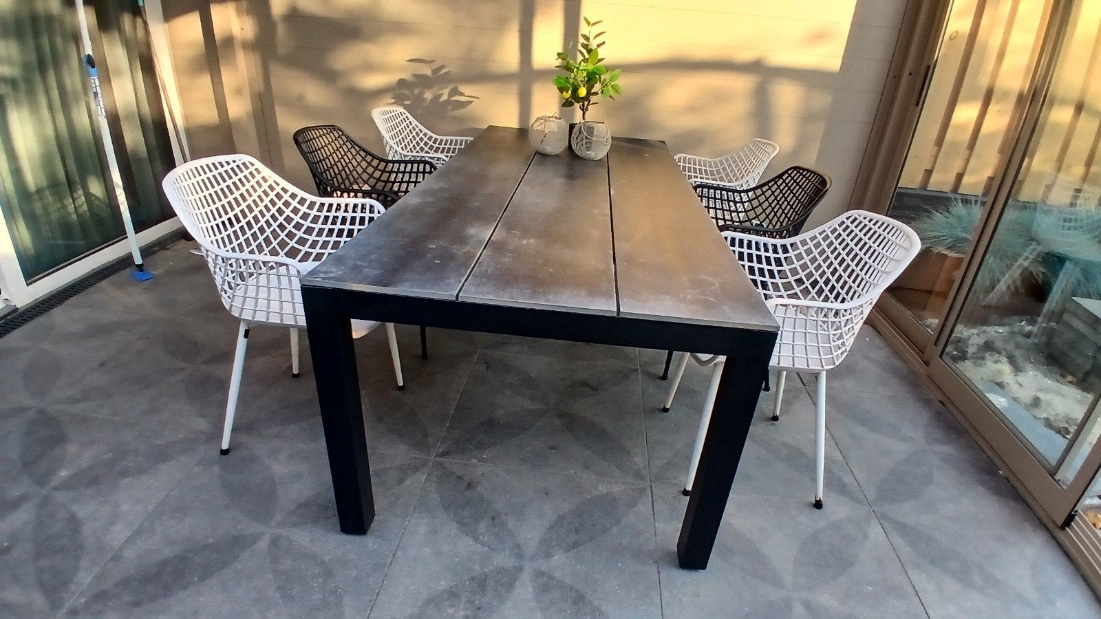 Moderne tuintafel voor 6-8 personen, Ophalen, Rechthoekig