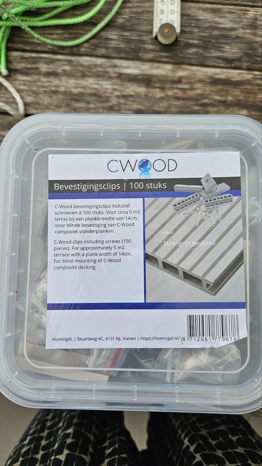 C-Wood Bevestigingsclips incl. schroeven (100 stuks), Ophalen of Verzenden, Nieuw, Schroeven
