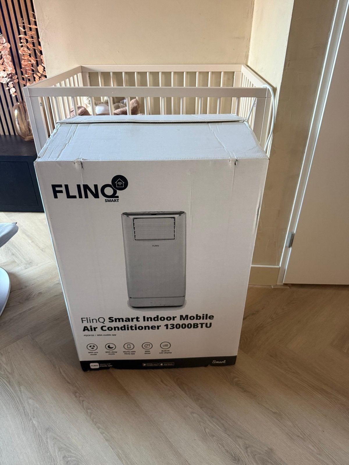 FlinQ Smart Mobiele Airco 13.000 BTU - Nieuw in doos!, Ophalen, Nieuw, 3 snelheden of meer, Koelen en Ontvochtigen