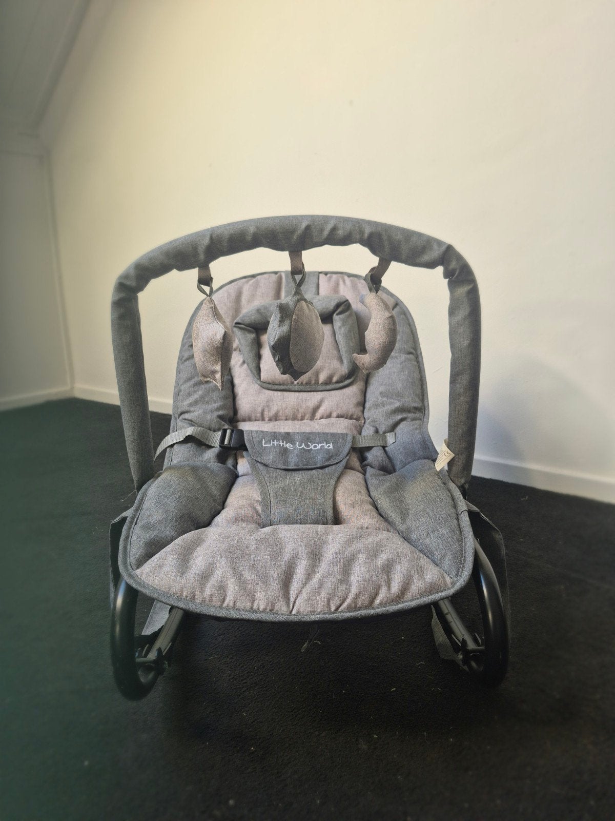 Little World Baby Wipstoel/Ligstoel - Grijs, Kinderen en Baby's, Overige Kinderen en Baby's, Gebruikt, Ophalen of Verzenden