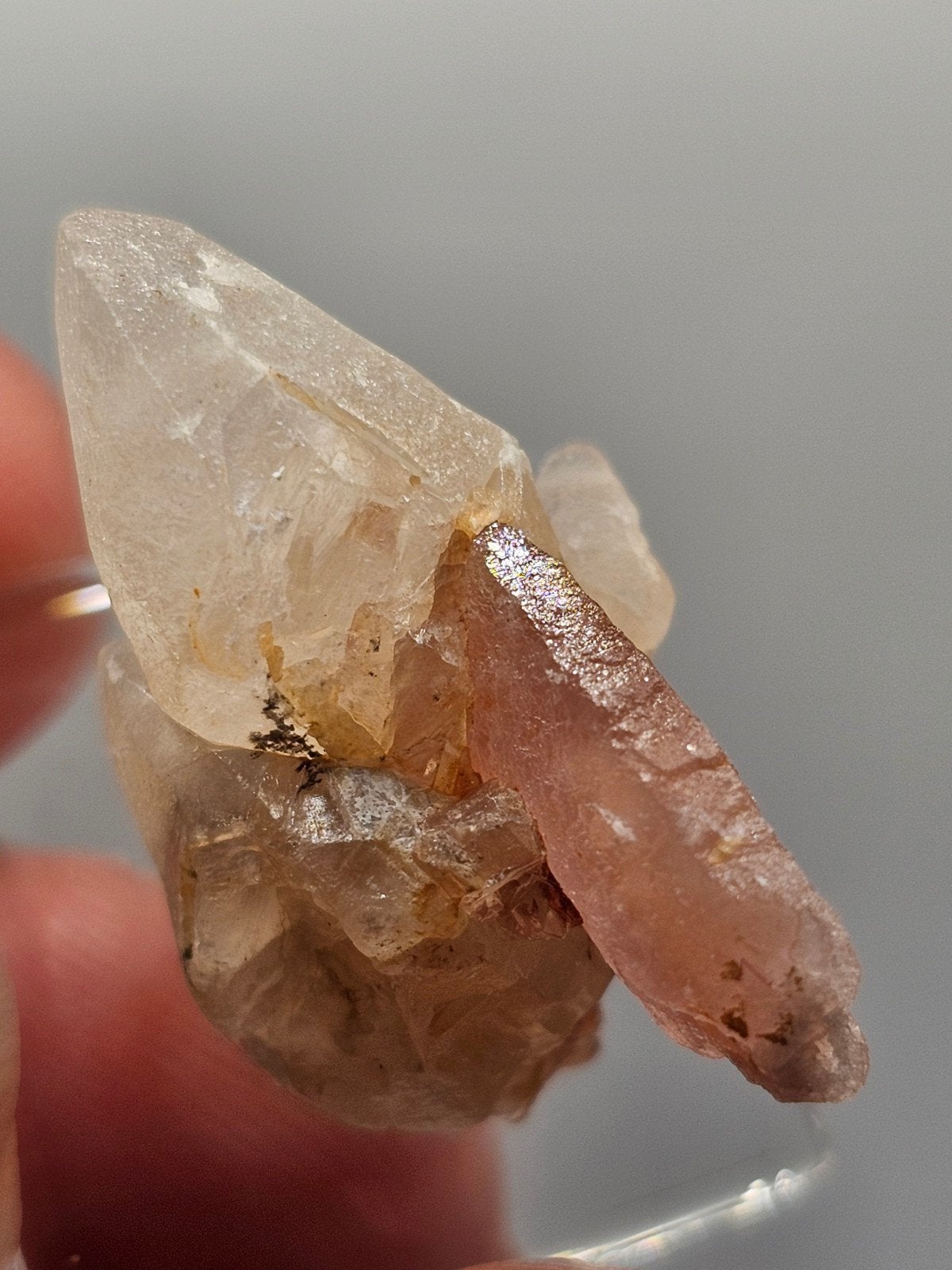 Roze Amethist Kristal met Calciet, Ophalen of Verzenden, Mineraal