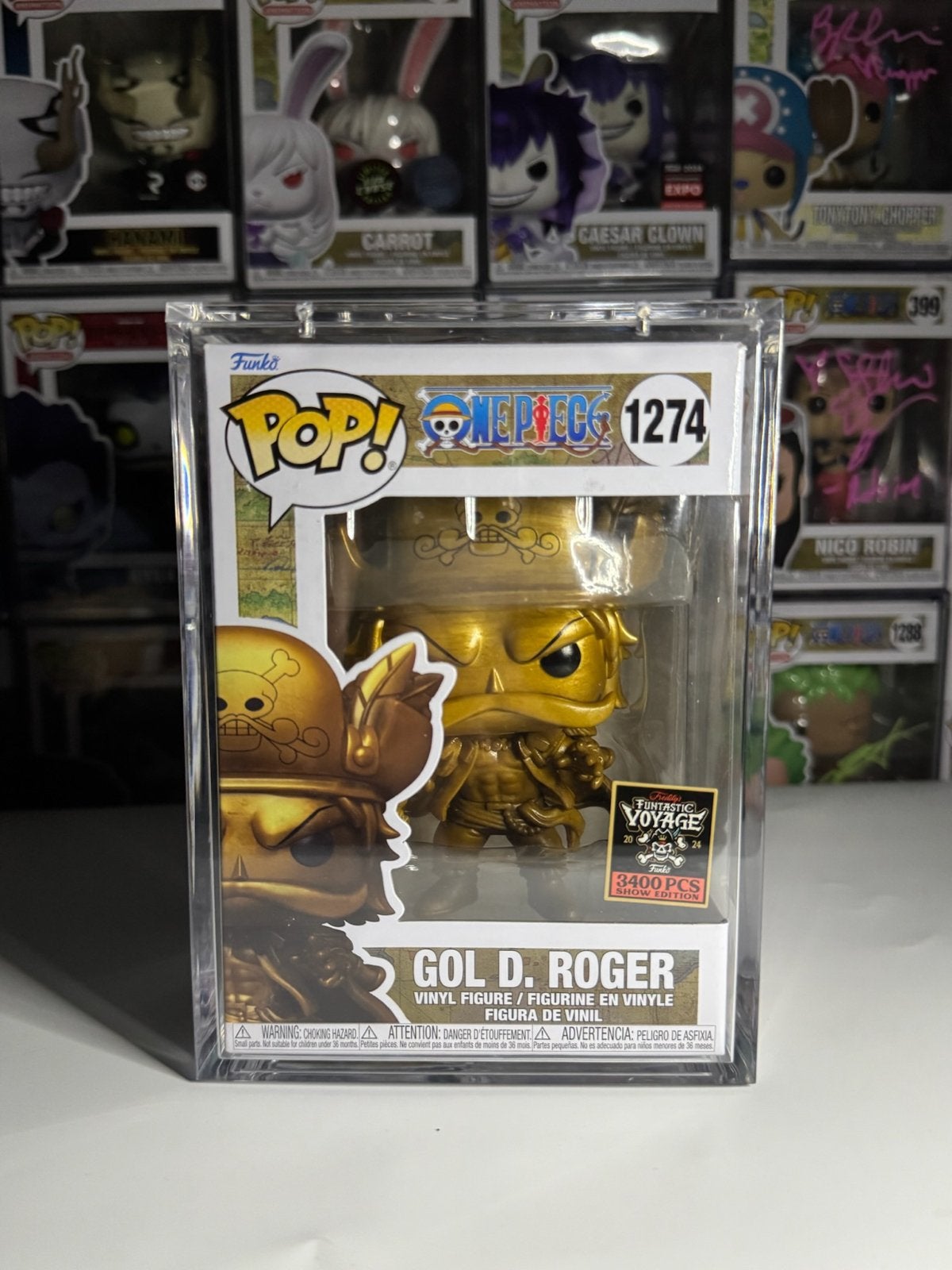 Funko Pop! One Piece Gol D. Roger 1274 Gold Chase, Ophalen of Verzenden, Zo goed als nieuw