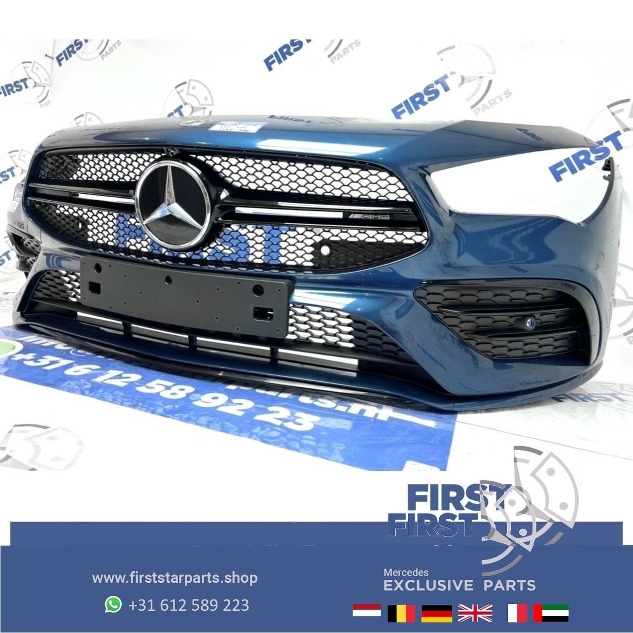W118 C118 CLA 35 AMG VOORBUMPER COMPLEET Mercedes 2018-2022, Auto-onderdelen, Carrosserie en Plaatwerk, Gebruikt, -, Voor, Ophalen of Verzenden