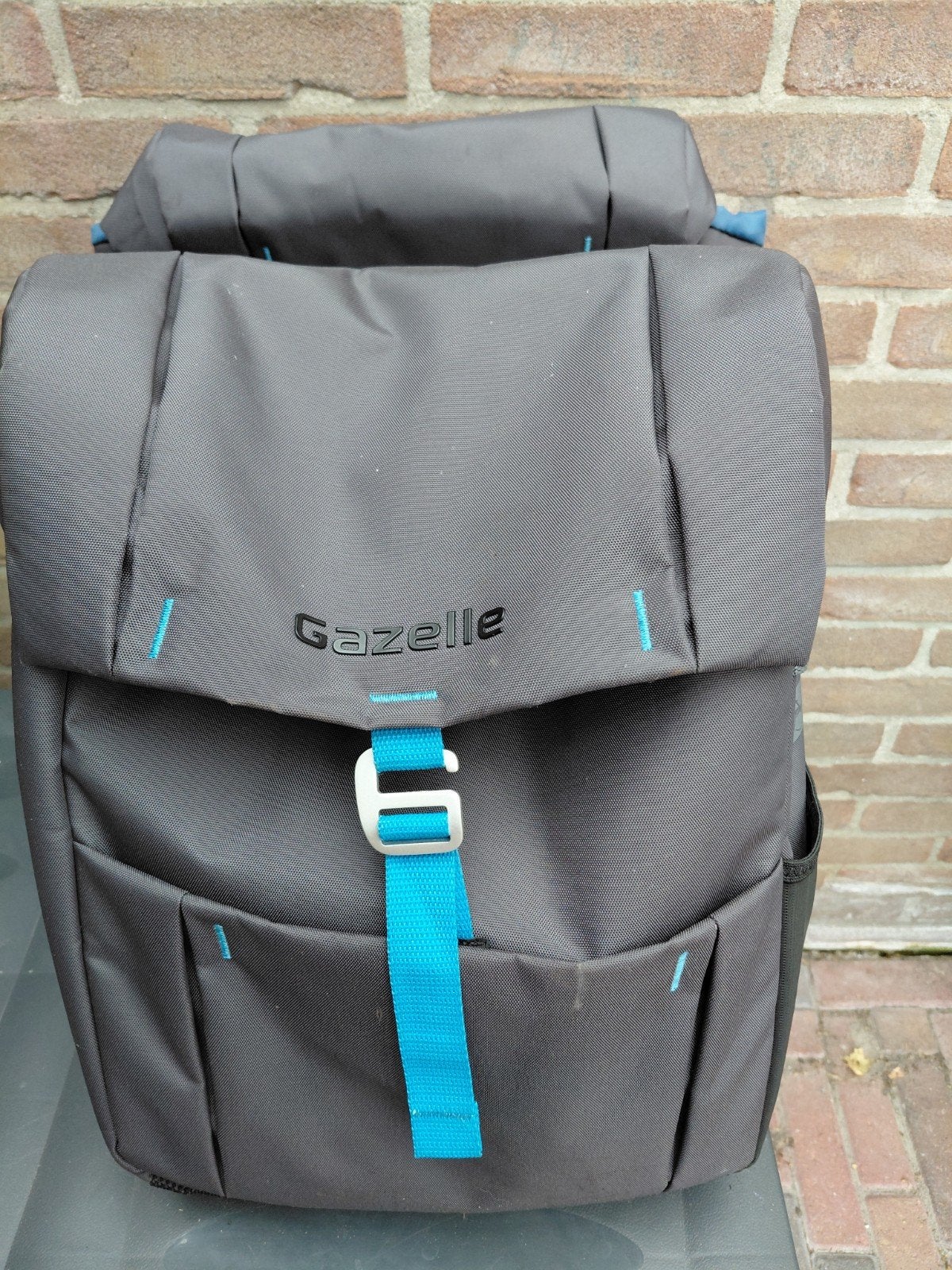 Gazelle fietstassen - Grijs met blauwe accenten, Ophalen, Gebruikt, Gazelle