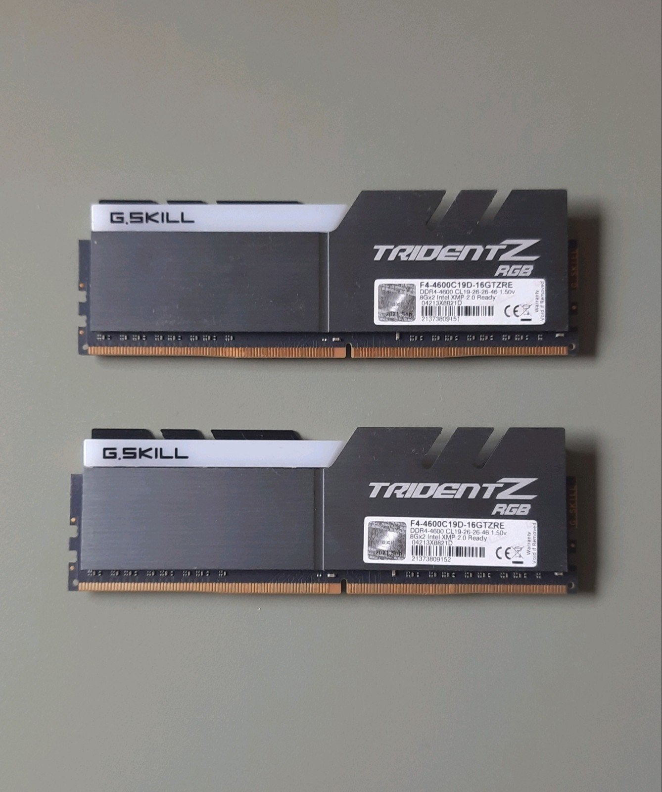 G.Skill Trident Z RGB DDR4-4600 16GB (2x8GB) RAM Geheugen, Computers en Software, DDR4, Ophalen of Verzenden, Zo goed als nieuw