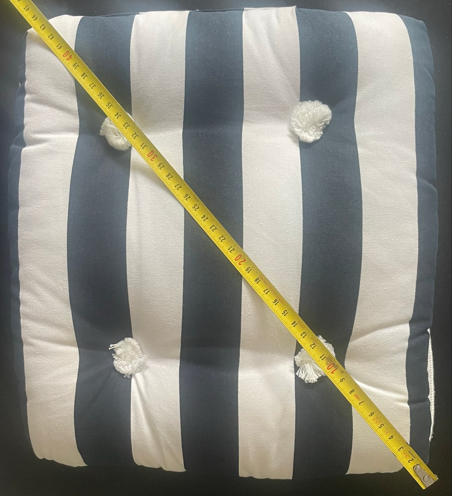 Protecq Bootkussen, blauw/wit, 40x35x10 cm, Ophalen of Verzenden, Zo goed als nieuw, Interieur en Kussens