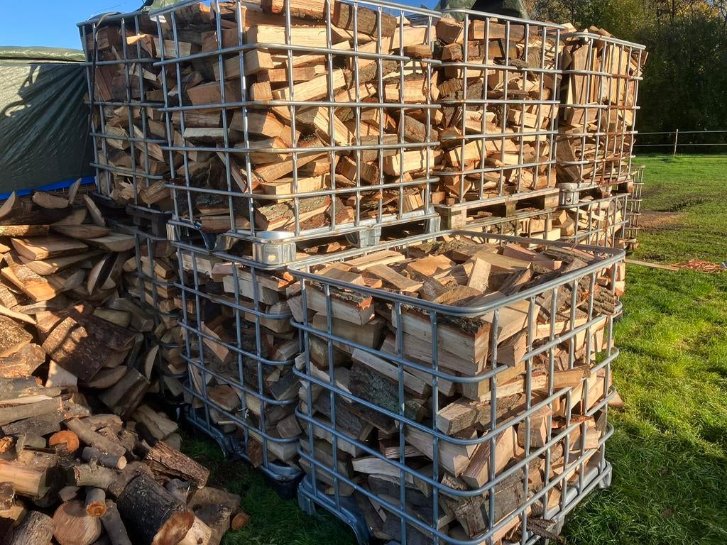 Haardhout eiken 4 jaar gedroogd, Tuin en Terras, 6 m³ of meer, Ophalen, Eikenhout, Blokken