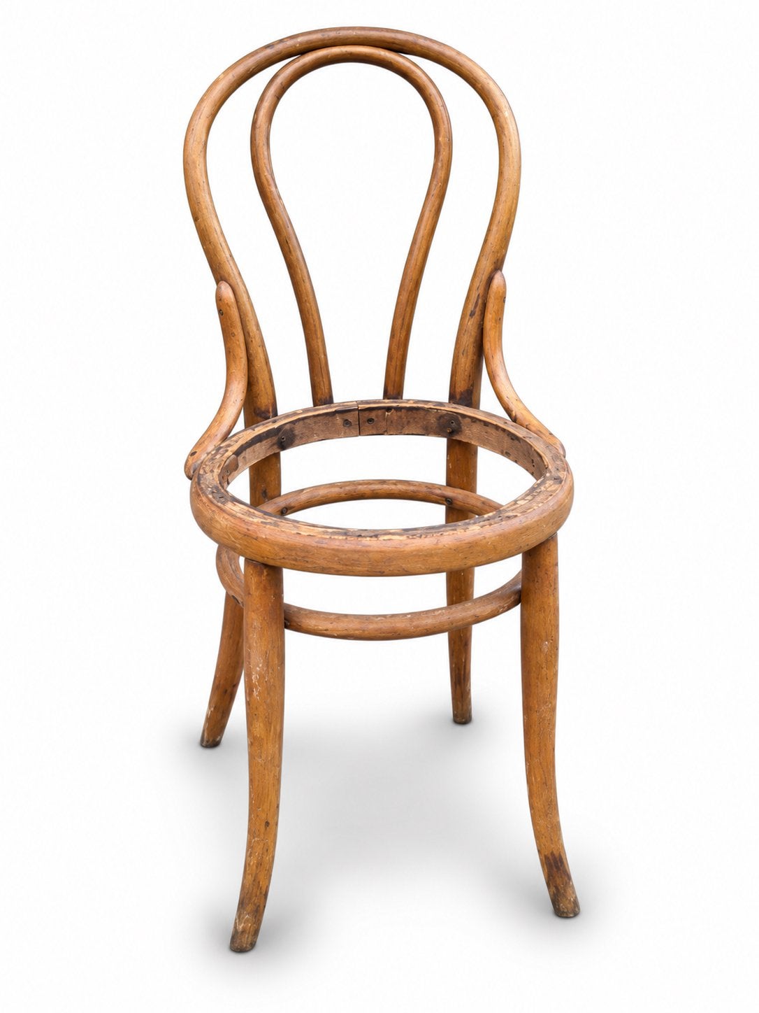 Vintage houten caféstoel – Thonet stijl – restauratie, Ophalen, Gebruikt, Bruin, Thonet stijl