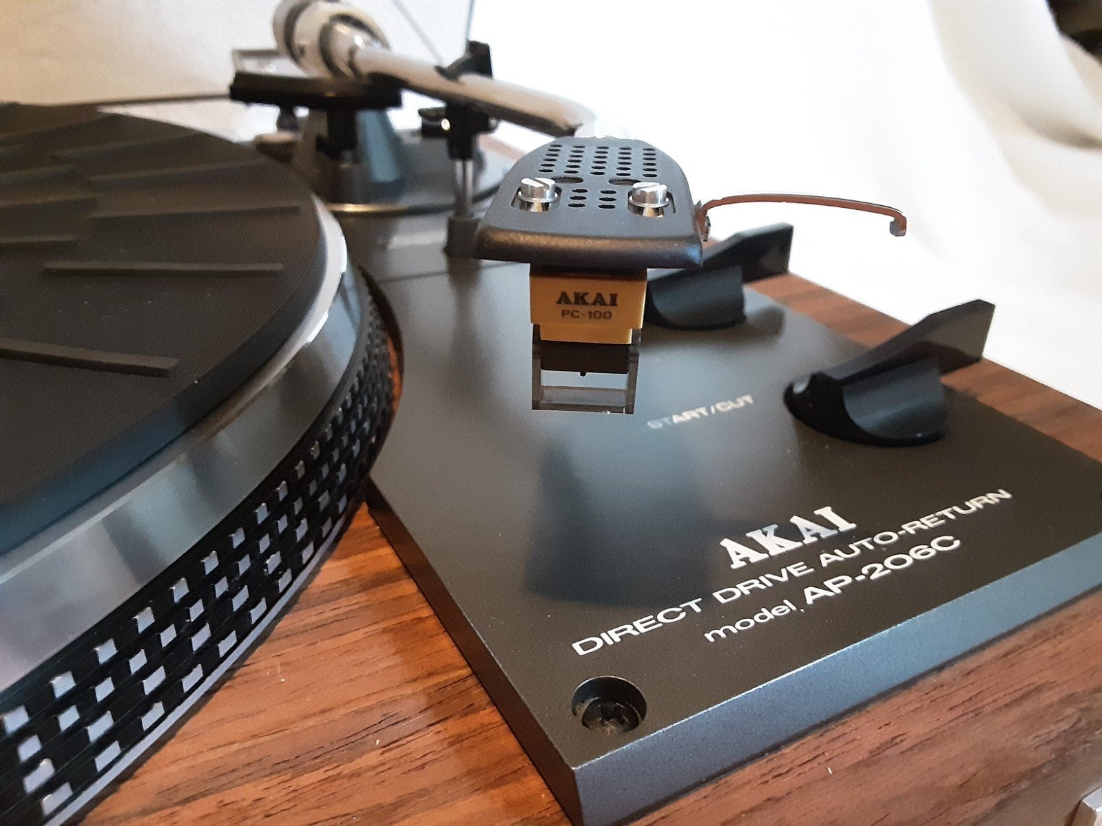 Akai Ap 206 platenspeler Notenhout., Ophalen of Verzenden, Gebruikt, Akai, Automatisch