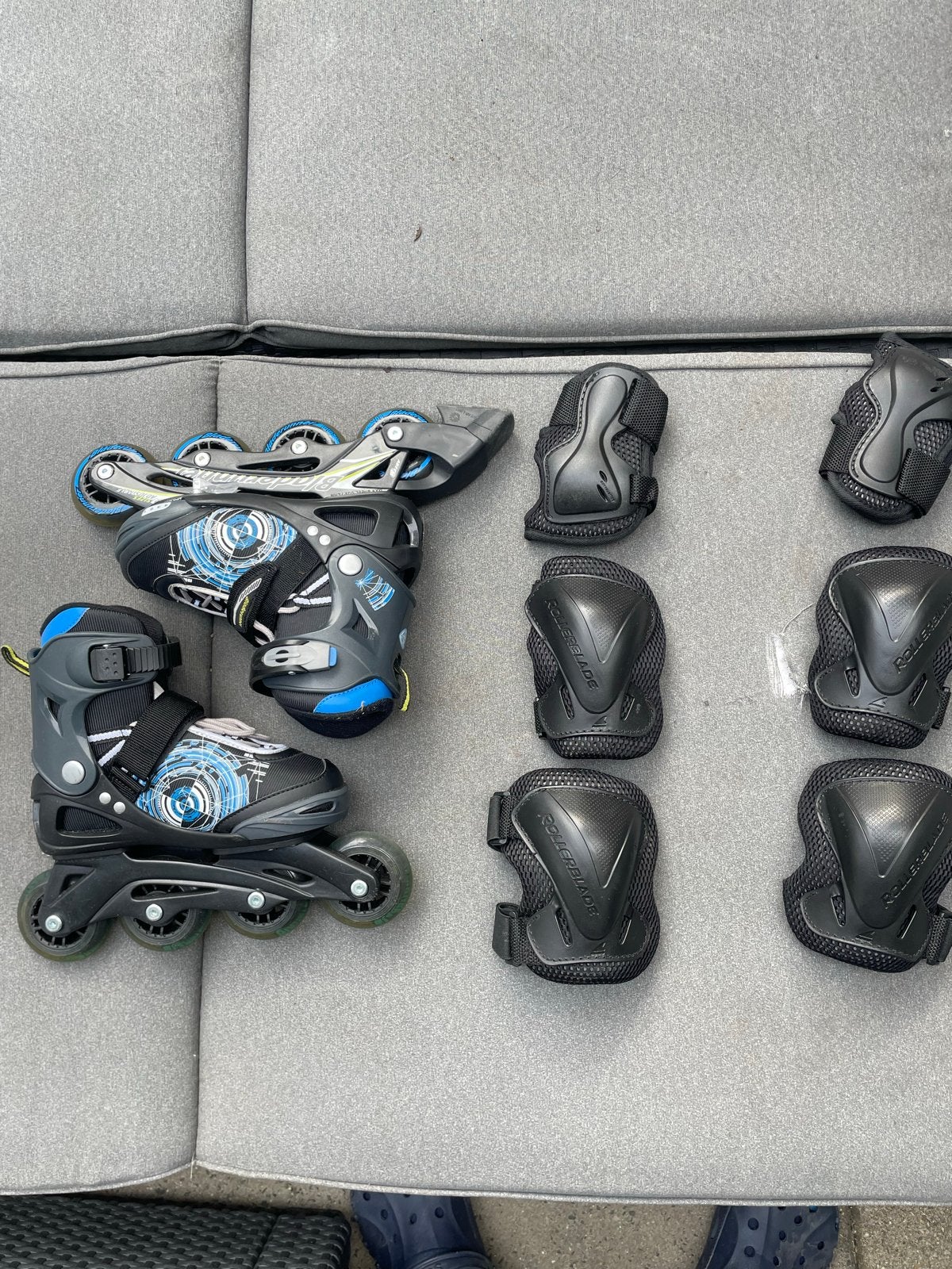 Bladerunner inline skates met bescherming - Maat 32-35, Ophalen of Verzenden, Verstelbaar, Gebruikt, Kinderen