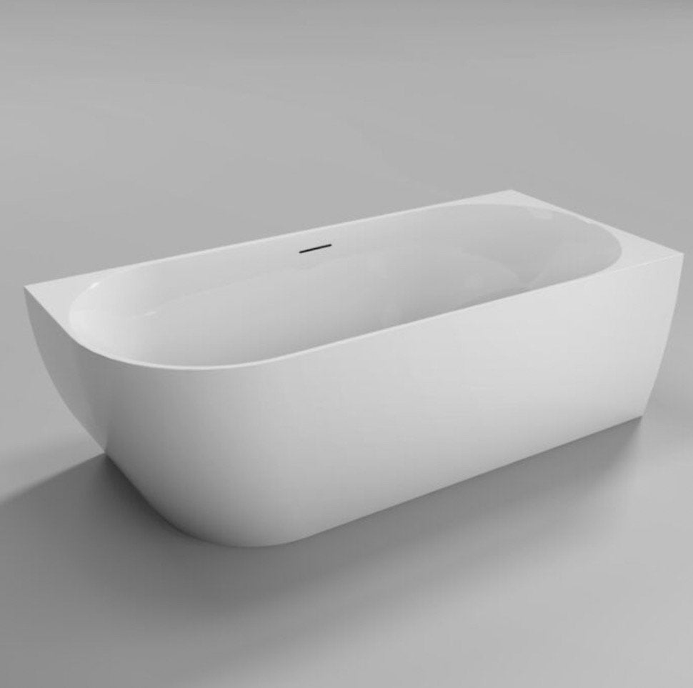 Prachtig vrijstaand hoekbad rechts 180x80cm hoogglans wit, Huis en Inrichting, Badkamer | Complete badkamers, Ophalen, Nieuw