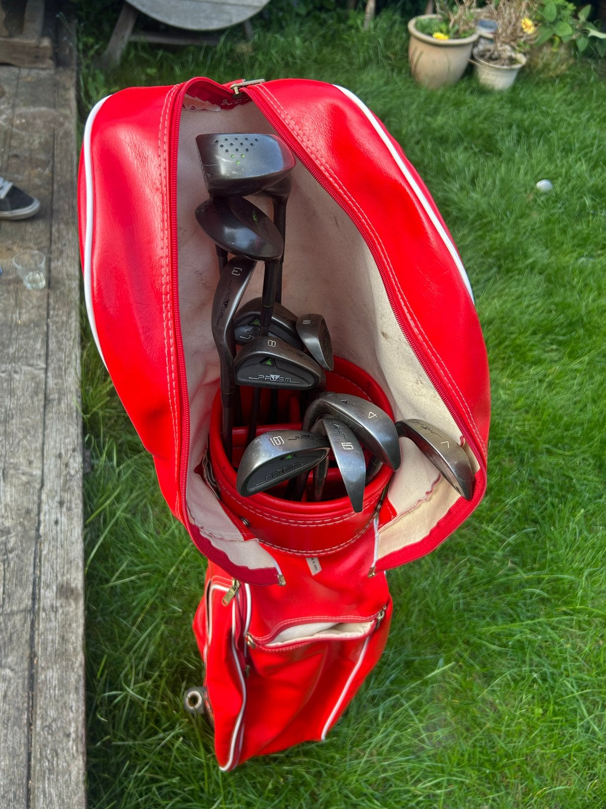 Vintage Adidas Golfset met Tas - Complete Set, Ophalen, Gebruikt, Set, Overige merken