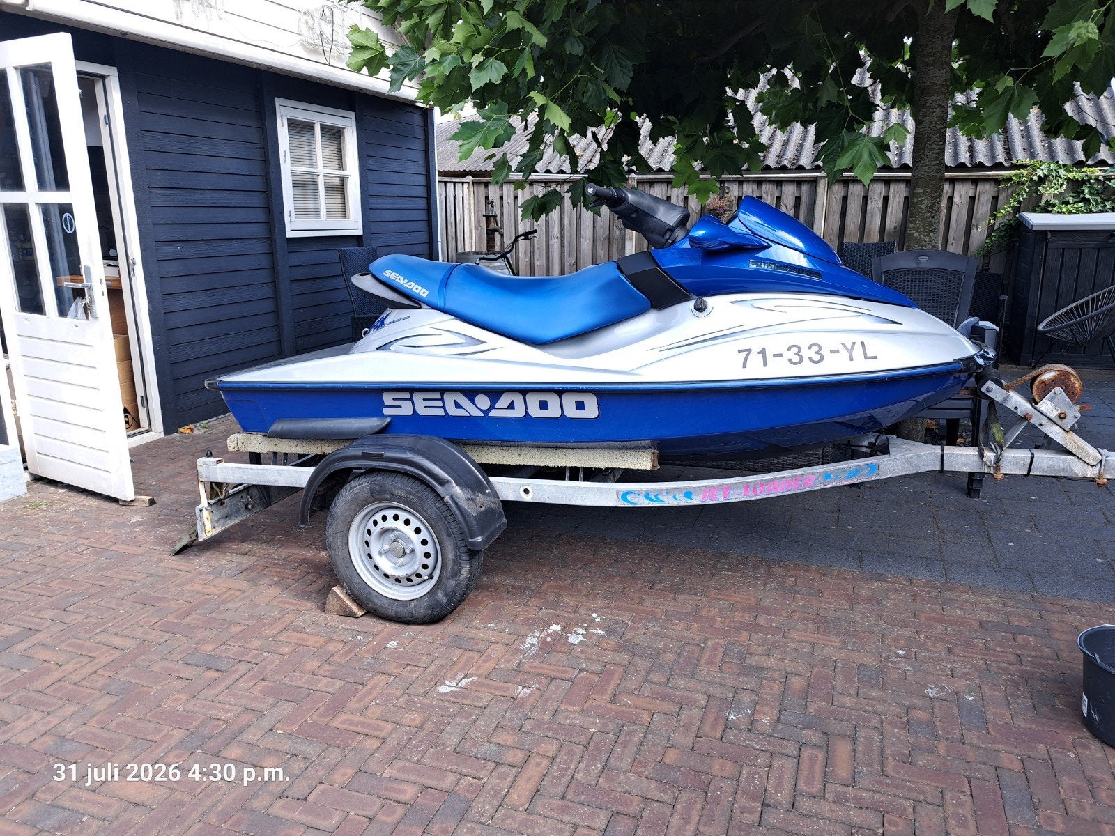 Bombardier Sea-Doo RX, Jetski met trailer, Ophalen, Gebruikt, Benzine, 70 tot 120 pk