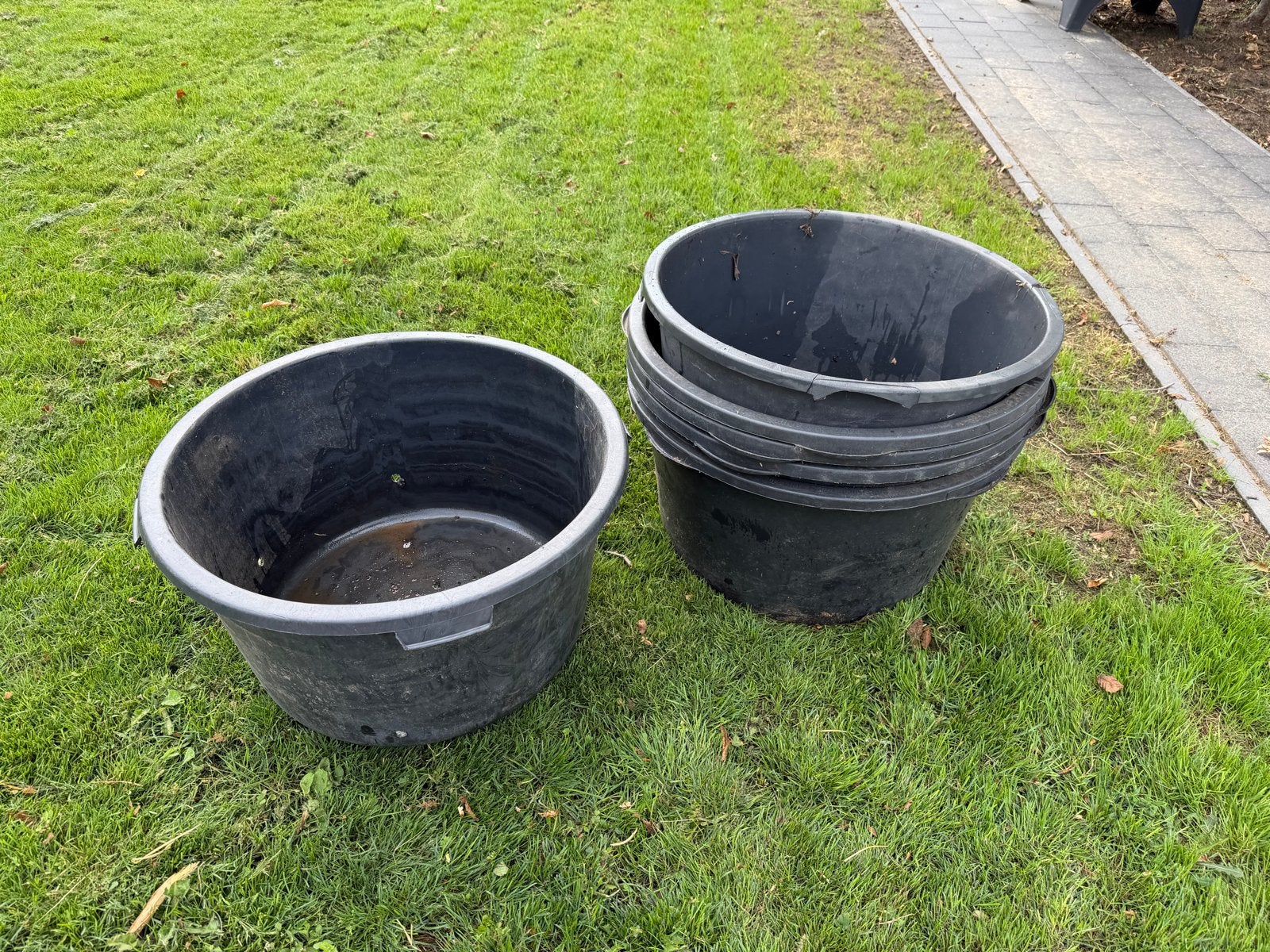 6x Grote Zwarte Plantenbak / Plantenkuip - 90 Liter, Ophalen, Kunststof, Gebruikt, Balkon