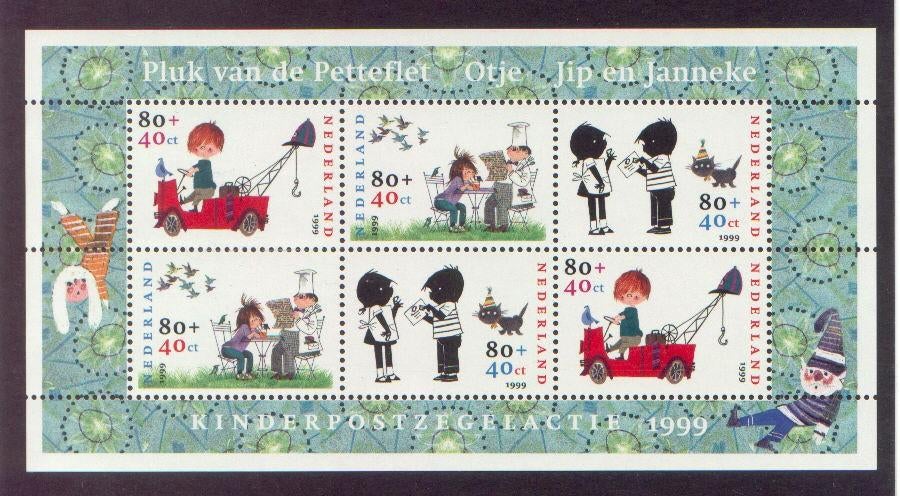 Nederland 1999 1855 Kinder-blok Annie M.G. Schmidt, Postfris, Postzegels en Munten, Ophalen of Verzenden, Na 1940, Postfris