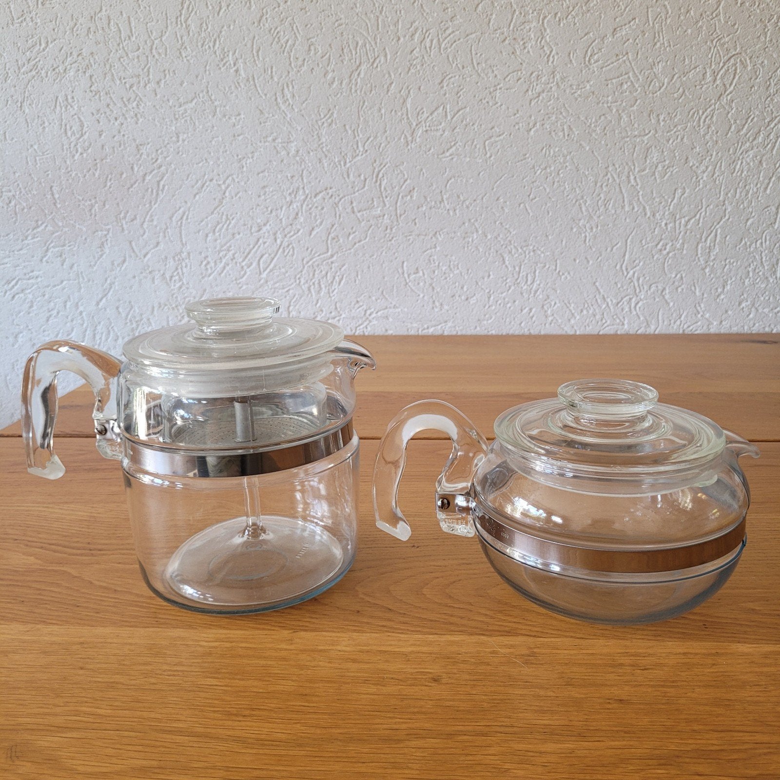 Pyrex percolator koffiepot + theepot 6 cup 1.5 L made in USA, Theepot/fluitketel, Glas, Ophalen of Verzenden, Zo goed als nieuw
