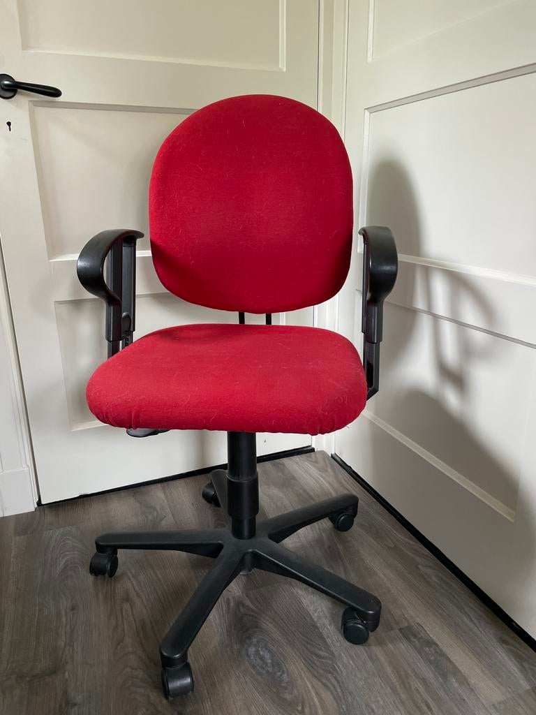 Bureaustoel rood, Huis en Inrichting, Bureaustoelen, Ophalen, Gebruikt, Rood, Bureaustoel