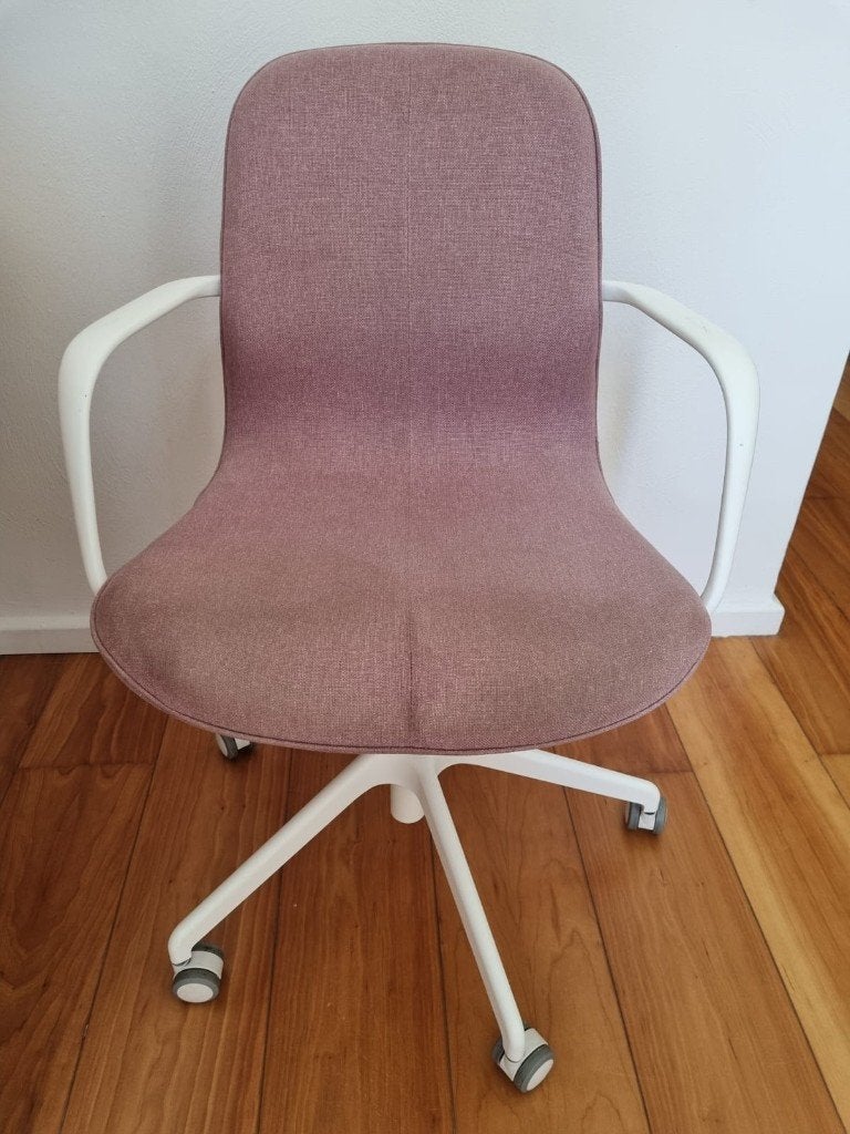 1x IKEA LÅNGFJÄLL bureaustoel roze, Ophalen, Gebruikt, Beige, Bureaustoel