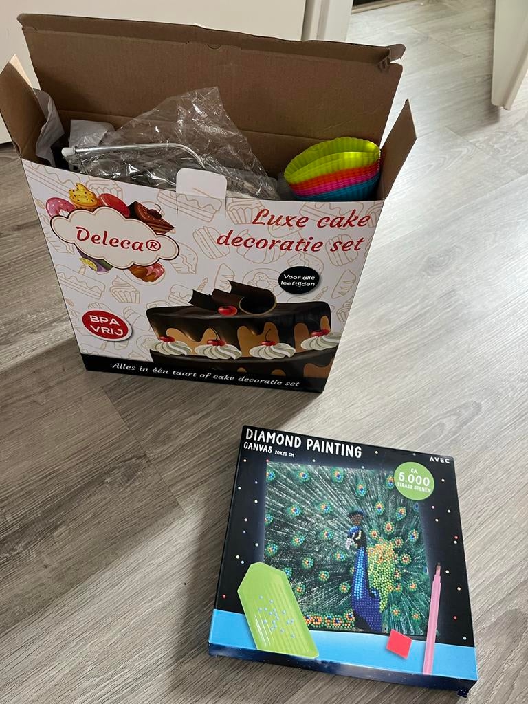 Diamond Painting Pauw & Luxe Cake Decoratie Set, Hobby en Vrije tijd, Overige Hobby en Vrije tijd, Ophalen, Nieuw