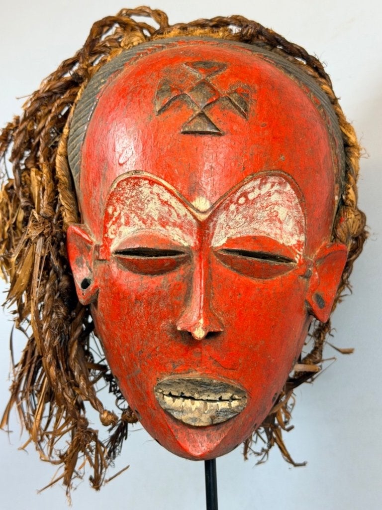 260309 oud Afrikaans Mwana Pwo Chokwe masker uit Congo., Ophalen of Verzenden