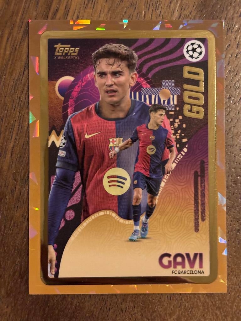 Topps Gavi Gold Spelerskaart FC Barcelona Champions League, Ophalen of Verzenden, Nieuw, Buitenlandse clubs, Spelerskaart