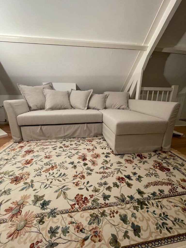 IKEA HOLMSUND hoekslaapbank beige | 2 jaar oud | nette staat, Ophalen, Tweepersoons, Beige, 140 cm