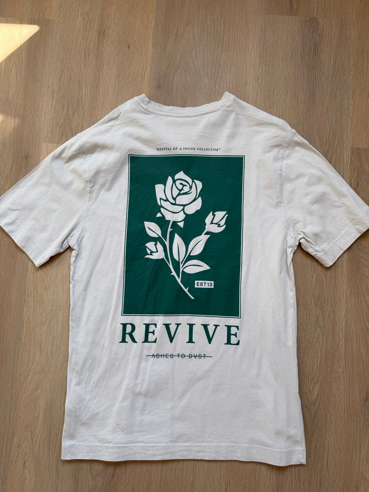 Revive T-shirt met roos print - Maat M, Ophalen of Verzenden, Zo goed als nieuw, Maat 48/50 (M), Wit