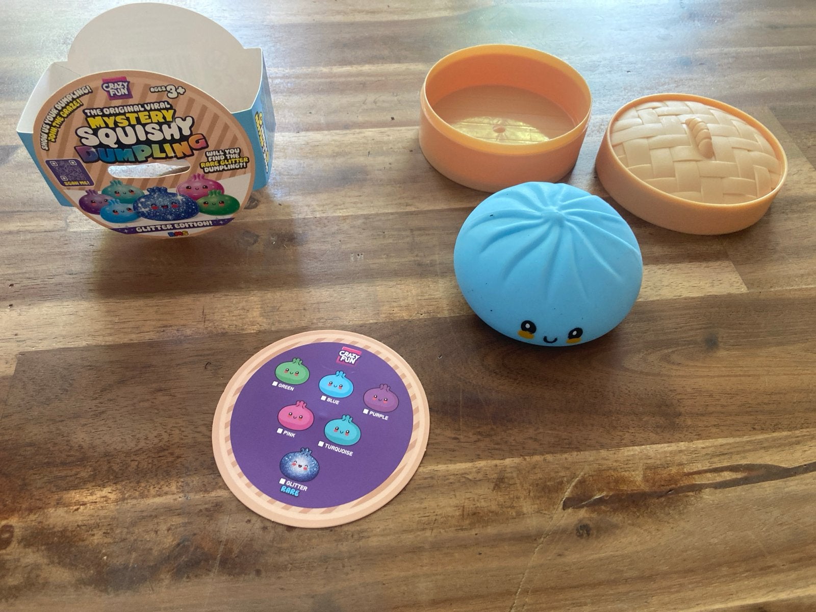Crazy Fun Mystery Squishy Dumpling - Blauw, Ophalen of Verzenden, Zo goed als nieuw, Jongen of Meisje