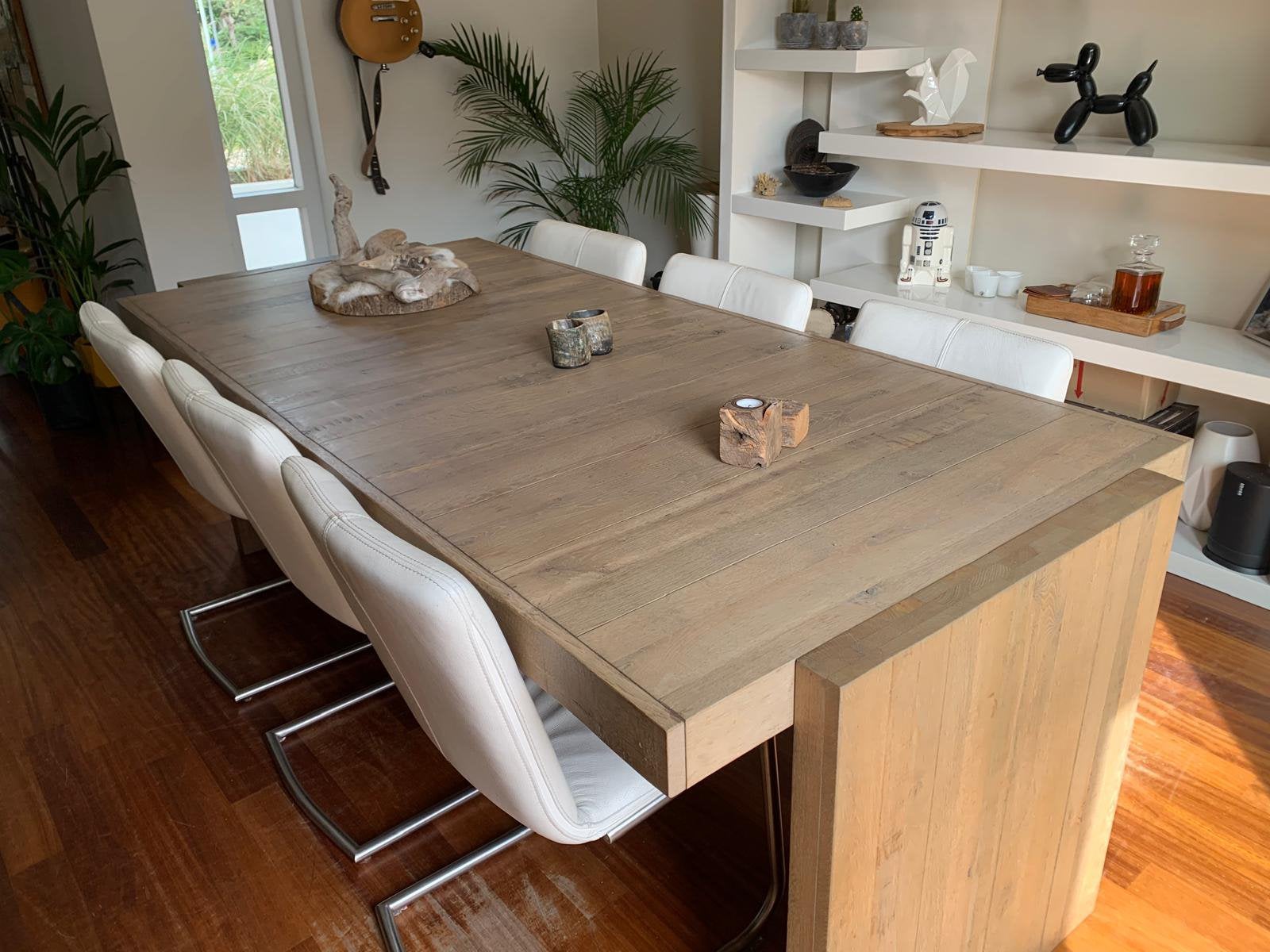 Houten eettafel, Ophalen, Gebruikt, 4 tot 6 stoelen